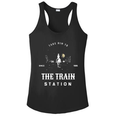 Take Him To The Train Station Ladies PosiCharge Competitor Racerback Tank