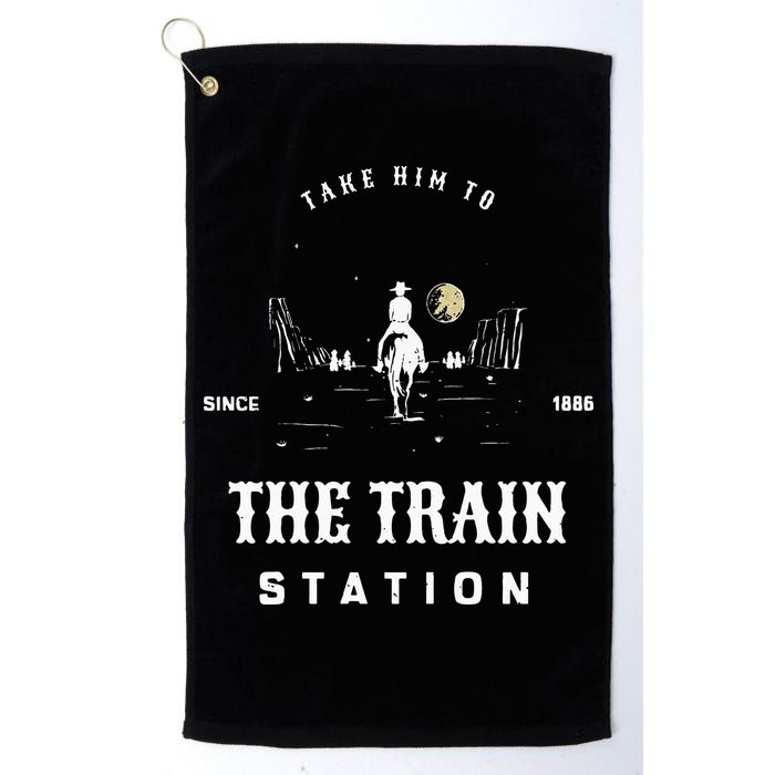 Take Him To The Train Station Golf Towel
