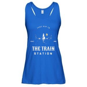 Take Him To The Train Station Ladies Essential Flowy Tank