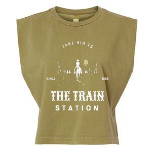 Take Him To The Train Station Garment-Dyed Women's Muscle Tee