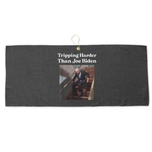 Tripping Harder Than Joe Biden Large Microfiber Waffle Golf Towel