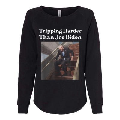 Tripping Harder Than Joe Biden Womens California Wash Sweatshirt