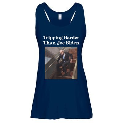 Tripping Harder Than Joe Biden Ladies Essential Flowy Tank