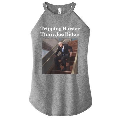 Tripping Harder Than Joe Biden Women’s Perfect Tri Rocker Tank