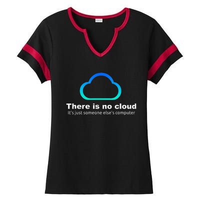 Tech Humor There is no cloud ..just someone else's computer Ladies Halftime Notch Neck Tee