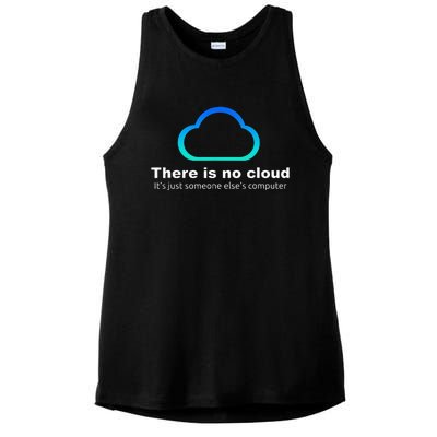 Tech Humor There is no cloud ..just someone else's computer Ladies PosiCharge Tri-Blend Wicking Tank