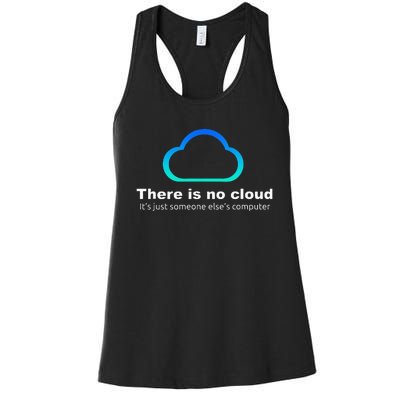 Tech Humor There is no cloud ..just someone else's computer Women's Racerback Tank