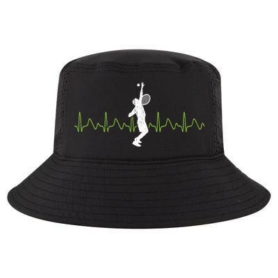 Tennis Heartbeat Tennis Player Gift Cool Comfort Performance Bucket Hat