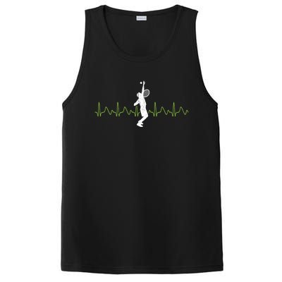 Tennis Heartbeat Tennis Player Gift PosiCharge Competitor Tank