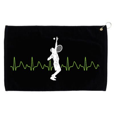 Tennis Heartbeat Tennis Player Gift Grommeted Golf Towel