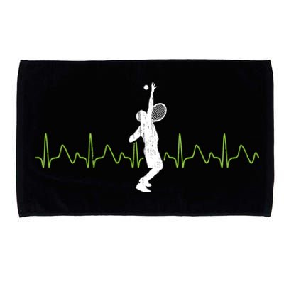 Tennis Heartbeat Tennis Player Gift Microfiber Hand Towel