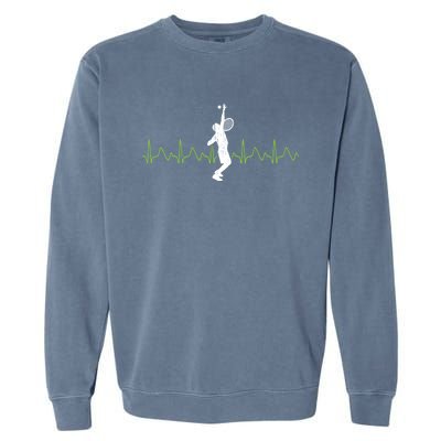 Tennis Heartbeat Tennis Player Gift Garment-Dyed Sweatshirt