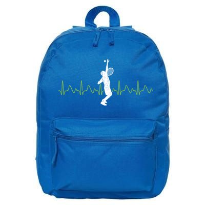 Tennis Heartbeat Tennis Player Gift 16 in Basic Backpack