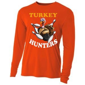 Turkey Hunters Turkey Thanksgiving Bowling Bahn Bowling Cooling Performance Long Sleeve Crew