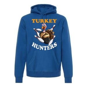 Turkey Hunters Turkey Thanksgiving Bowling Bahn Bowling Premium Hoodie