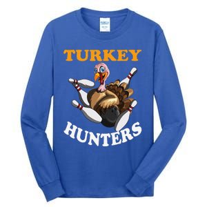 Turkey Hunters Turkey Thanksgiving Bowling Bahn Bowling Tall Long Sleeve T-Shirt