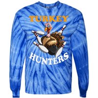 Turkey Hunters Turkey Thanksgiving Bowling Bahn Bowling Tie-Dye Long Sleeve Shirt