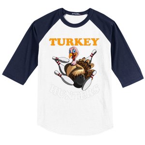 Turkey Hunters Turkey Thanksgiving Bowling Bahn Bowling Baseball Sleeve Shirt