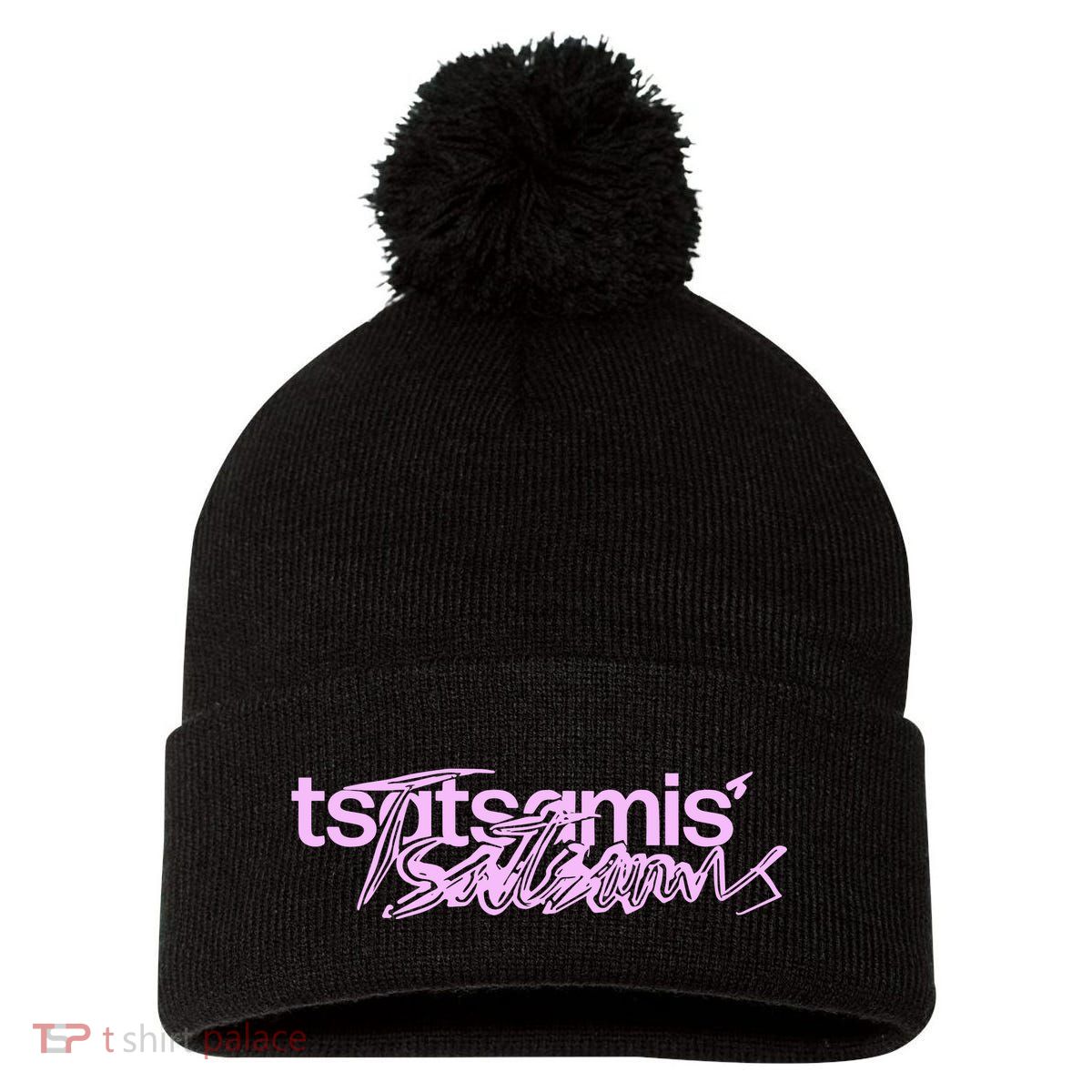 Tsatsamis Headline Pom Pom 12in Knit Beanie