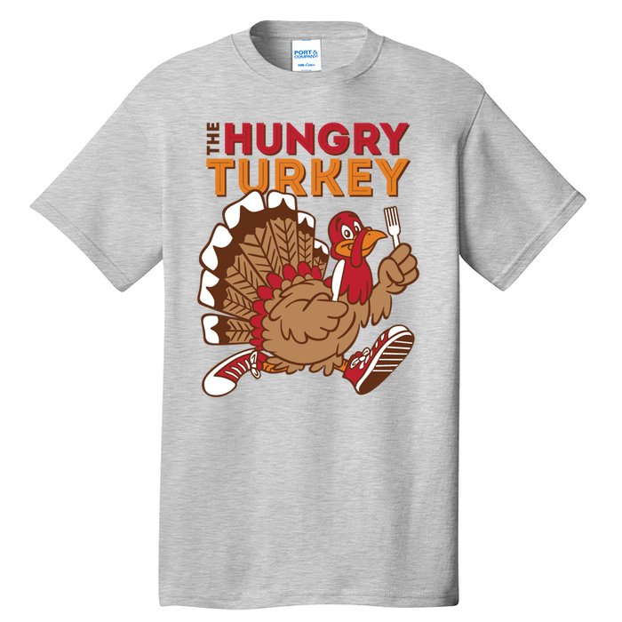 The Hungry Turkey Funny Thanksgiving Tall T-Shirt