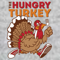 The Hungry Turkey Funny Thanksgiving V-Neck T-Shirt