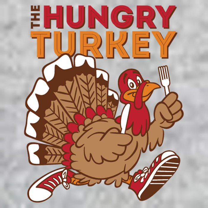 The Hungry Turkey Funny Thanksgiving V-Neck T-Shirt