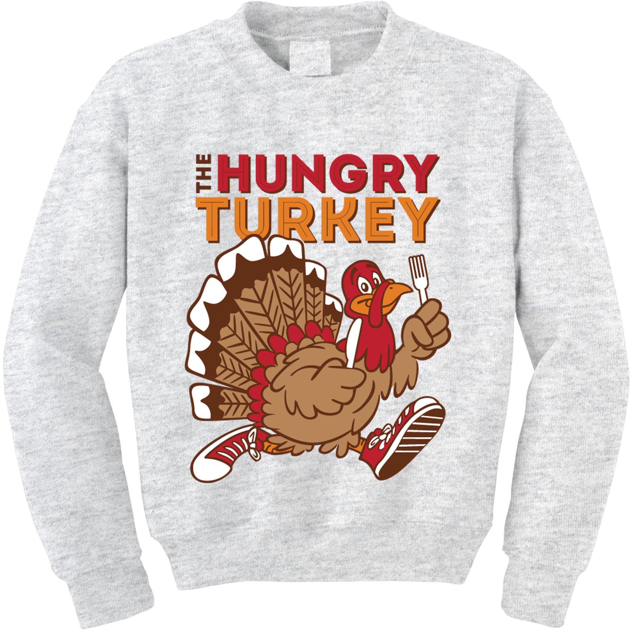 The Hungry Turkey Funny Thanksgiving Kids Sweatshirt