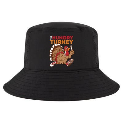 The Hungry Turkey Funny Thanksgiving Cool Comfort Performance Bucket Hat
