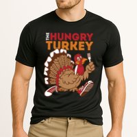 The Hungry Turkey Funny Thanksgiving Cooling Performance Crew T-Shirt