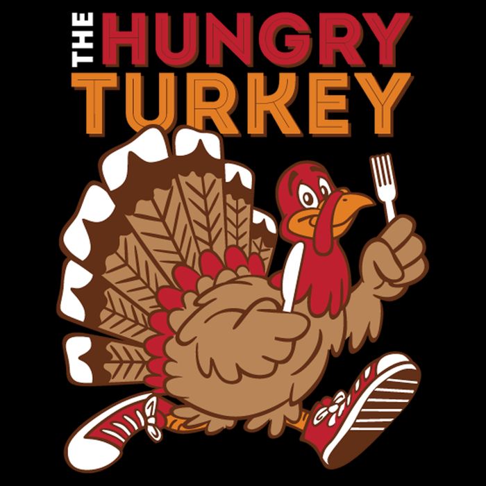 The Hungry Turkey Funny Thanksgiving Cooling Performance Crew T-Shirt