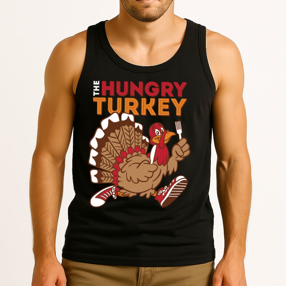 The Hungry Turkey Funny Thanksgiving Tank Top