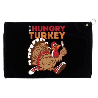 The Hungry Turkey Funny Thanksgiving Grommeted Golf Towel