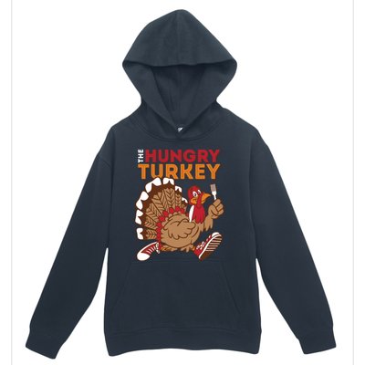 The Hungry Turkey Funny Thanksgiving Urban Pullover Hoodie