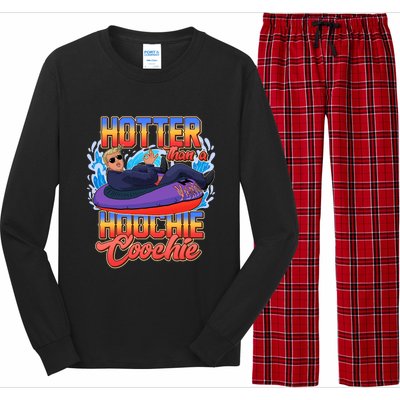 Trump Hotter Than A Hoochie Coochie Funny Long Sleeve Pajama Set