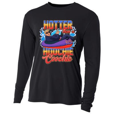 Trump Hotter Than A Hoochie Coochie Funny Cooling Performance Long Sleeve Crew