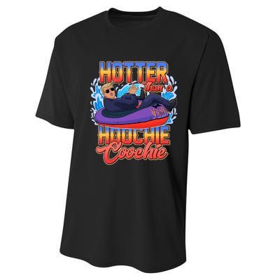 Trump Hotter Than A Hoochie Coochie Funny Performance Sprint T-Shirt