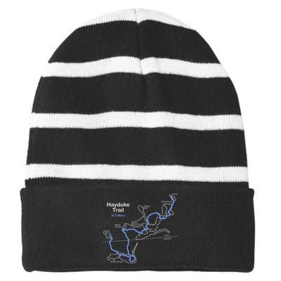 The Hayduke Trail Longdistance Trail In Arizona And Utah Striped Beanie with Solid Band