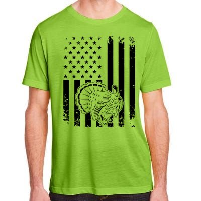 Turkey Hunting Tonal American Flag Adult ChromaSoft Performance T-Shirt