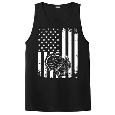 Turkey Hunting Tonal American Flag PosiCharge Competitor Tank