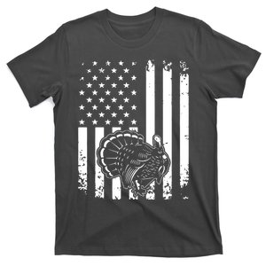 Turkey Hunting Tonal American Flag T-Shirt