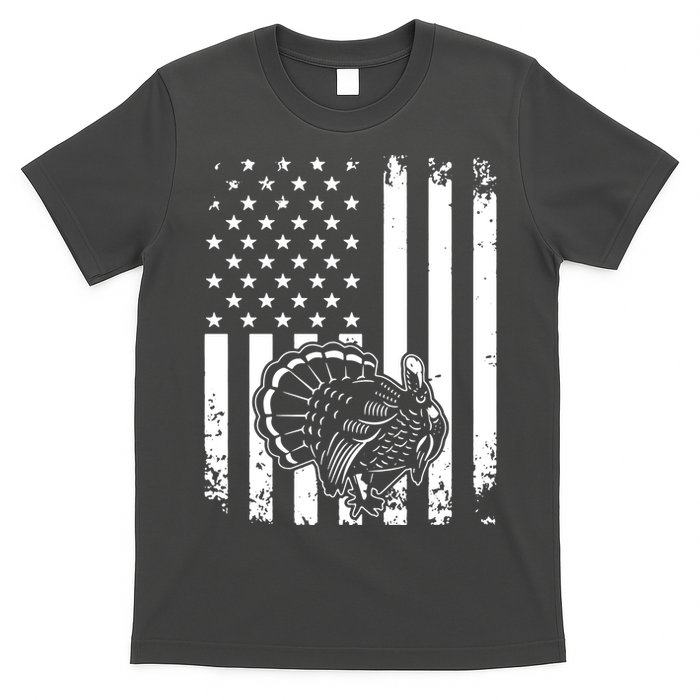 Turkey Hunting Tonal American Flag T-Shirt