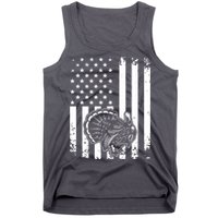 Turkey Hunting Tonal American Flag Tank Top