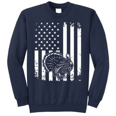 Turkey Hunting Tonal American Flag Sweatshirt