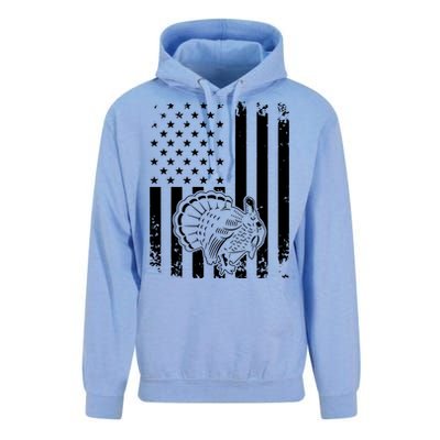 Turkey Hunting Tonal American Flag Unisex Surf Hoodie