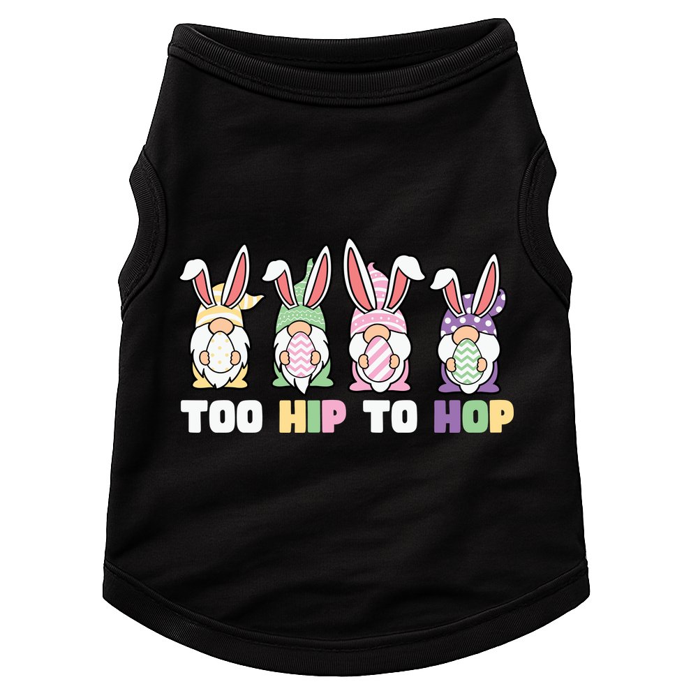 Too Hip To Hop Easter Eggs Gnome Doggie Tank