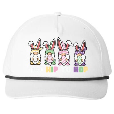 Too Hip To Hop Easter Eggs Gnome Snapback Five-Panel Rope Hat