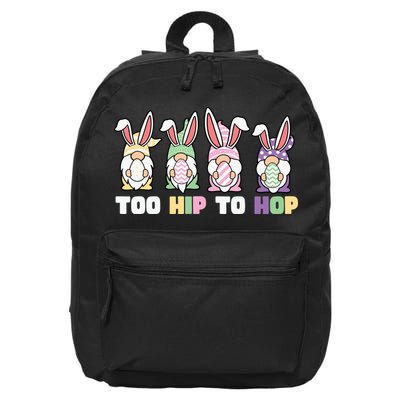 Too Hip To Hop Easter Eggs Gnome 16 in Basic Backpack