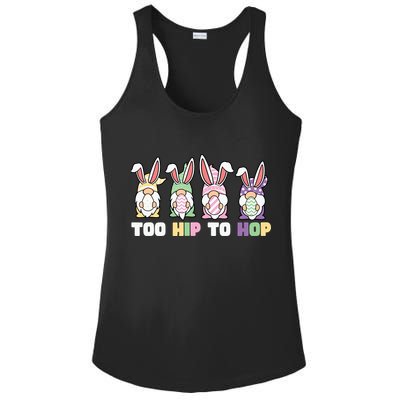 Too Hip To Hop Easter Eggs Gnome Ladies PosiCharge Competitor Racerback Tank