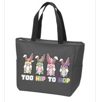 Too Hip To Hop Easter Eggs Gnome Zip Tote Bag