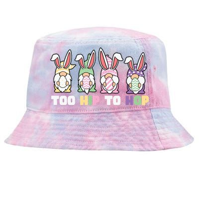 Too Hip To Hop Easter Eggs Gnome Tie-Dyed Bucket Hat